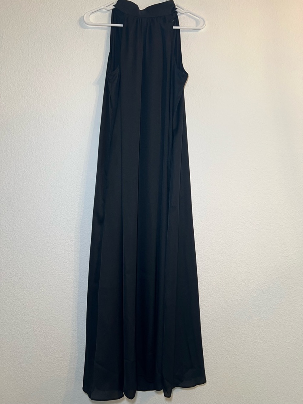NWT Ann Taylor Black High-Neck Maxi Dress Pockets SMALL